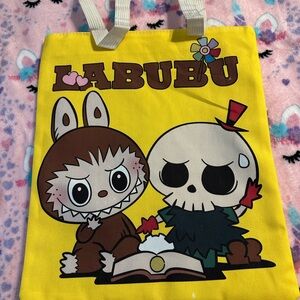 Yellow fashion  Tote Bag with Cartoon Characters